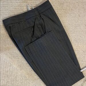 Donna Karan Gray Pinstripe Cropped Trousers